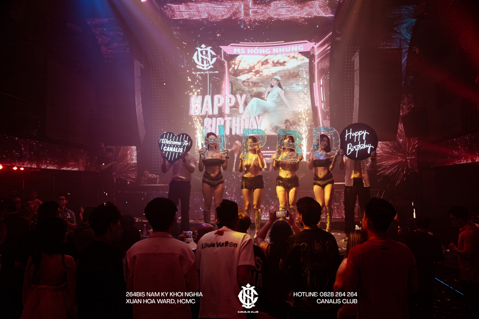 Birthday celebration at Canalis Club in Ho Chi Minh City